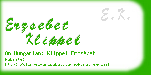 erzsebet klippel business card