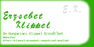 erzsebet klippel business card